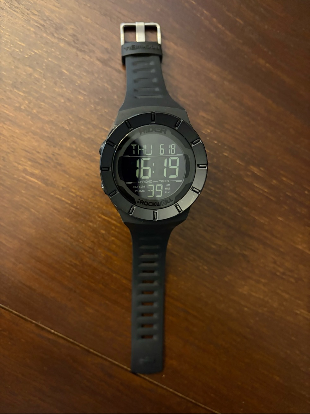 Rockwell Black Digital Sports Watch - Black Silicone Band